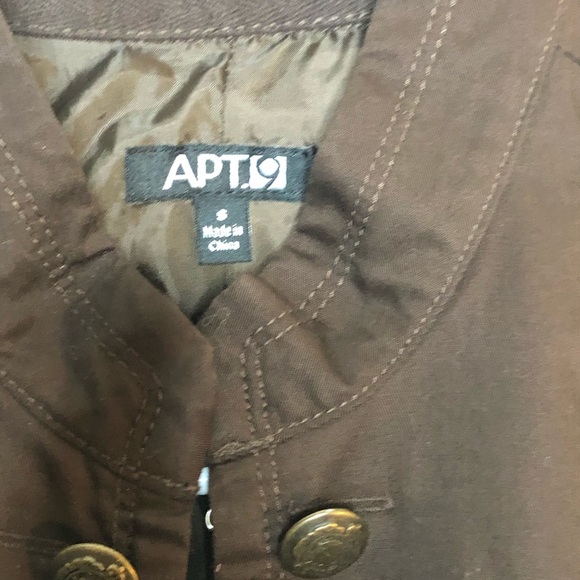 Apt.9 NWT BROWN Military Jean Jacket‎ - Picture 4 of 6